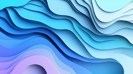 Fototapeta premium Abstract background with wavy patterns in shades of blue and purple gradients