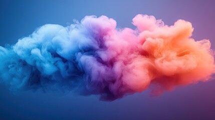 Fototapeta premium Abstract colorful smoke cloud.