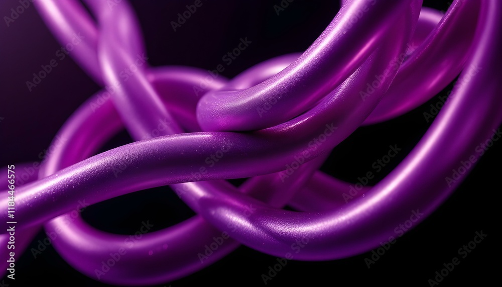 Poster curve 3d purple abstract banner with a black background for presentations and other media. texture o