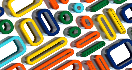 Multicolor abstract background banner of triangles , all the colors of the rainbow