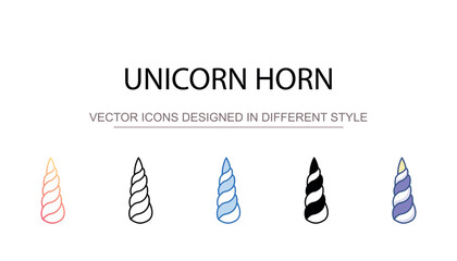 Unicorn Horn icon design with white background stock illustration