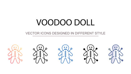 Voodoo doll icon design with white background stock illustration