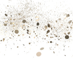 gold  Jubilation: Astonishing 3D Illustration of Joyous gold Confetti PNG