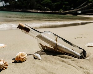 Obraz premium message in a bottle