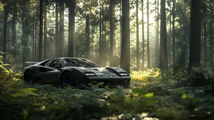 luxury super sport car electric vehicle background