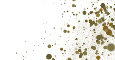 gold  Rainfall: Astonishing 3D Illustration of gold  Confetti Shower