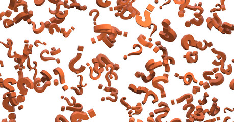 question icons, original 3d rendering; business and marketing concepts