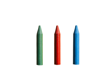Colorful crayons on a white background