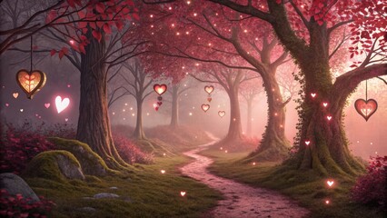 Valentines day background with hearts. Happy valentines day greeting.
