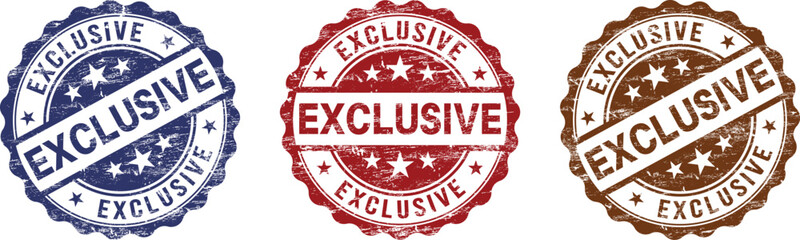 Exclusive grunge rubber business stamp on a white background.