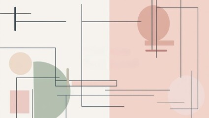 Sketch illustration of a house and kitchen design plan with architectural details