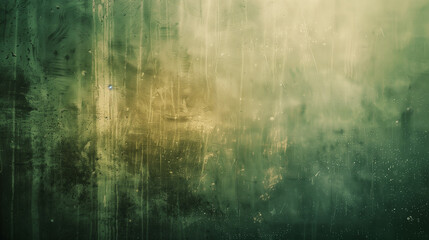 Vintage green motion blur abstract light leak overlay background with a dusty noise grain texture. Grunge style dusty overlay light leak background. Green light overlay, leak flare, light effect