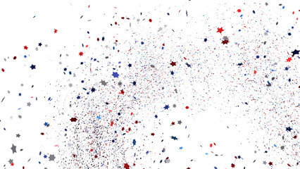 stars confetti on american independence day