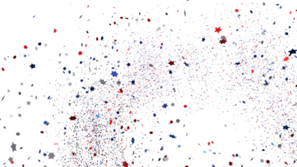 stars confetti on american independence day