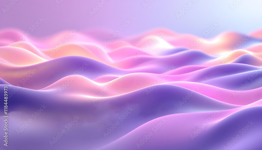 Poster Simple gradient purple abstract background with smooth waves and curves flowing abstract purple wave background design for modern design projects. Abstract blue and purple wave background