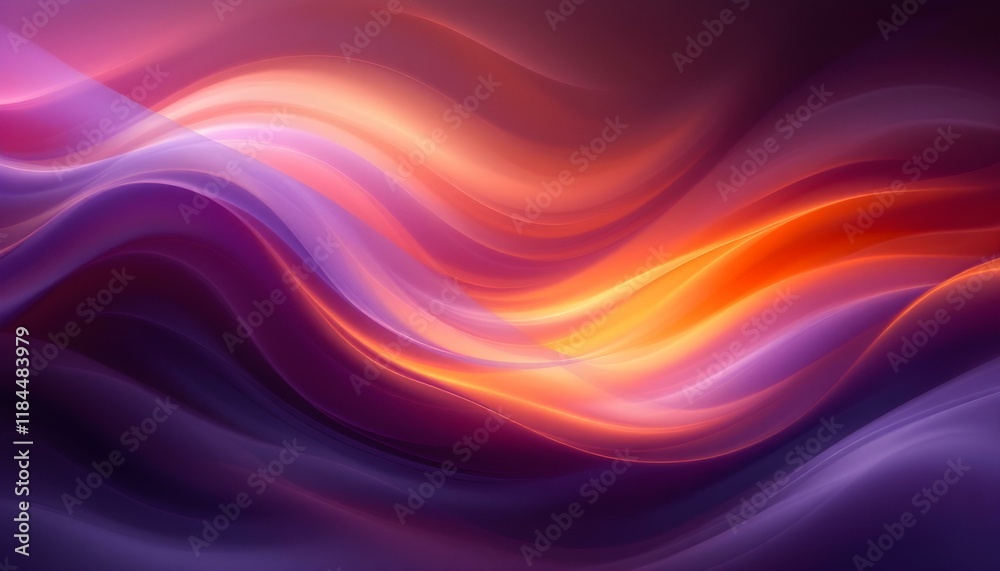 Leinwandbilder simple gradient purple abstract background with smooth waves and curves flowing abstract purple wave