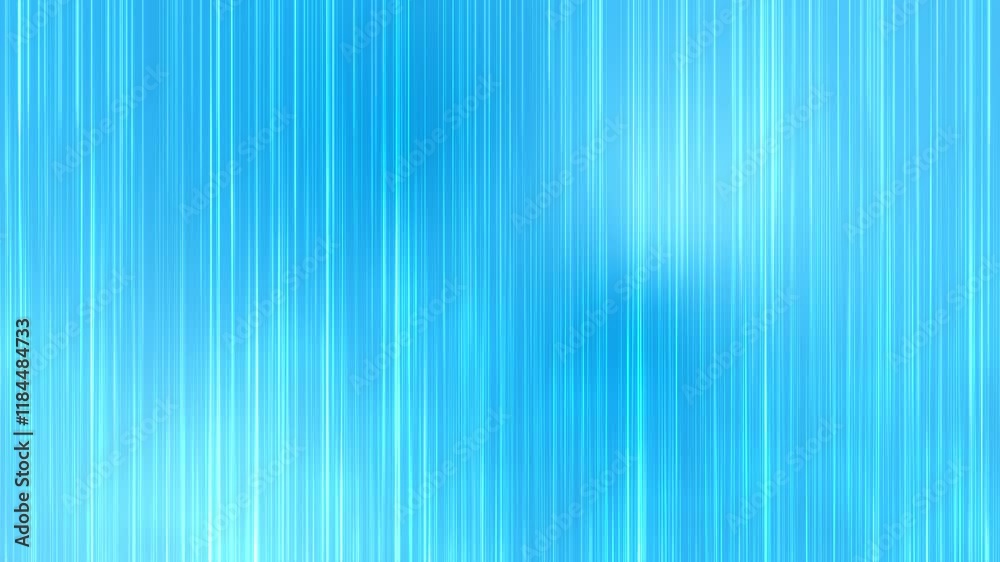 Wall mural shiny blurred 4k loop blue background with flowing vertical lines