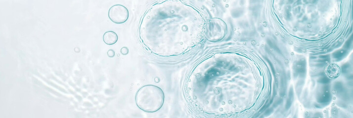 Ripples in clear blue water with abstract circular patterns, suitable as calming SPA background