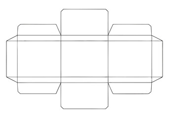 Continuous One-Line Drawing of a Box Dieline - Minimalist Packaging Design