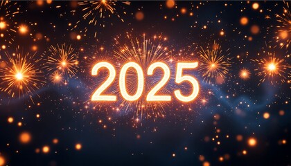 2025 New Year's Eve Fireworks: Festive Celebration Background