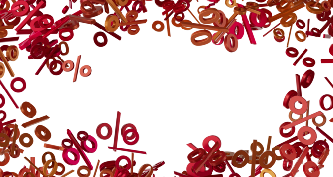 sale digital percent in transparent