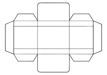 Continuous One-Line Drawing of a Box Dieline - Minimalist Packaging Design