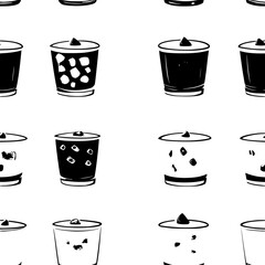 Collection of Tapioca pudding vector symbols, Tapioca pudding vectorized artwork