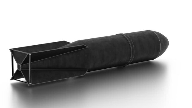 nuclear bomb on white background