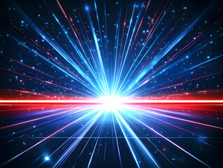 Naklejka premium Abstract Background Blue Red Light Rays