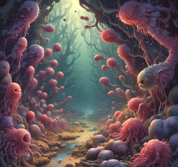 Illustration of bacteria.