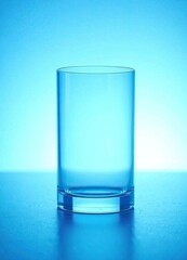 A glassy material in a blue shining neon light background with a subtle gradient , smooth transition, glassy texture, glowing accents