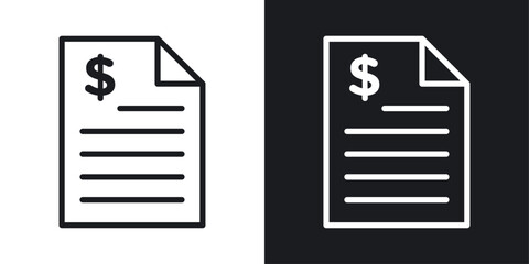 Bank statement icons. graphic vector icons set