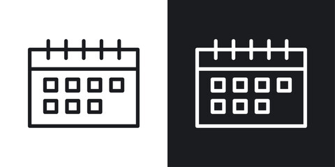 Calendar icons. graphic vector icons set