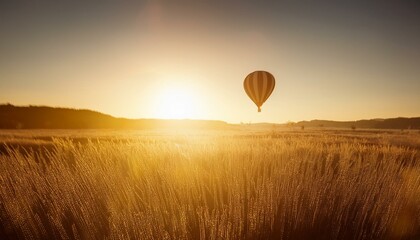 空を飛んでいる気球
