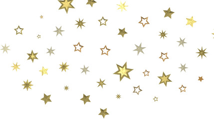 Twinkling Yuletide Skies: Breathtaking 3D Illustration of Falling Christmas Starlights