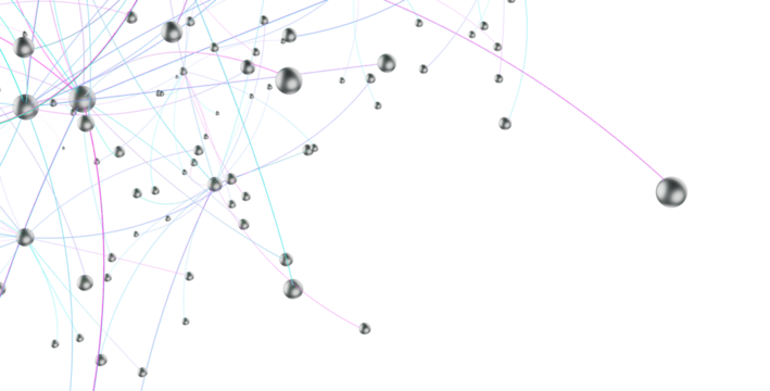 Gene lines and nodes, biological gene structure, 3d rendering. - Powered by Adobe