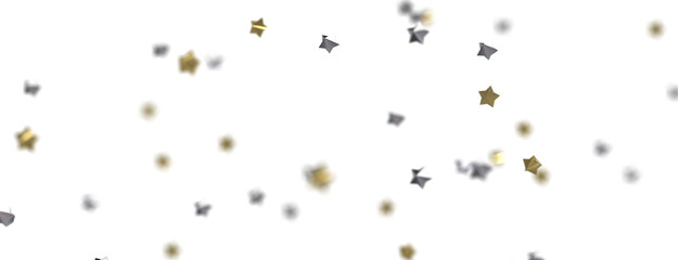 Fototapeta premium Celestial Downpour: Experience the Marvel of a 3D Gold Stars Rain