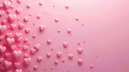 Photo of Heart shaped  on isolated light pink background with copyspace,Valentine's Day concept.