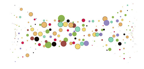  Colorful confetti on white background