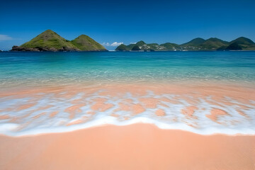 Obraz premium Pink Sand Beach Island Paradise