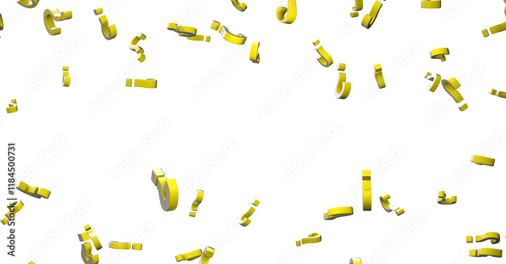 Poster colored question marks background concept
