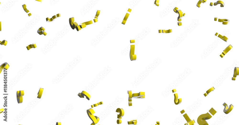 Poster colored question marks background concept