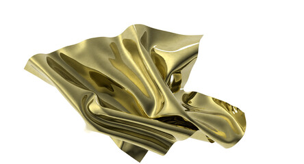 The luxurious flow of gold fabric