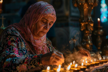 Great religious ceremony in church generative ai
