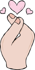love gesture hand valentine cartoon