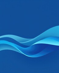 Undulating waves of blue create a soothing visual harmony in a vibrant oceanic atmosphere