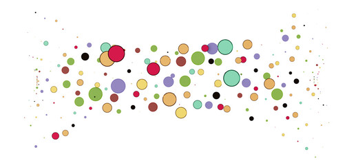 Multicolor confetti abstract background with a lot of falling pieces, isolated on a white background. Festive decorative tinsel element for design