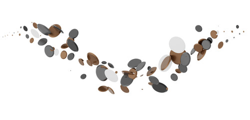 silver confetti explosion festive background