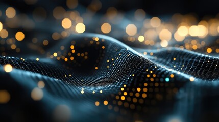 Visualization of quantum mechanics in materials science, showing particles interacting to create advanced materials