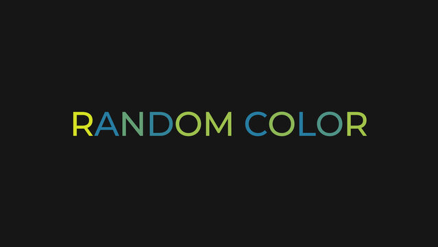 Random Color Text Animation Preset